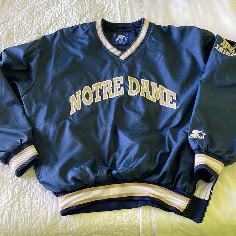 Vintage Notre Dame Starter Jacket~Size Large